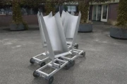 Devette aluminium pipe rail trolleys for roses and cutflowers image 3