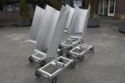 Devette aluminium pipe rail trolleys for roses and cutflowers image 4
