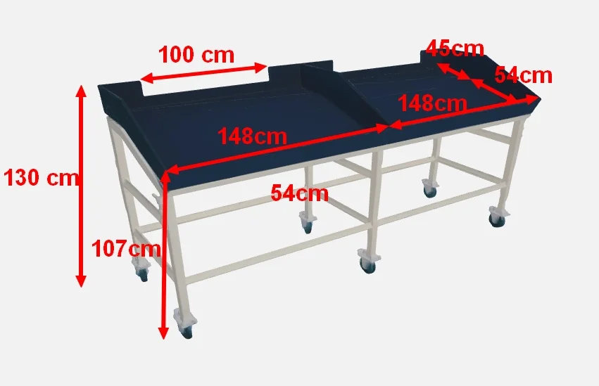 Devette work table packing table sorting table 300 x 100 cm • Duijndam ...