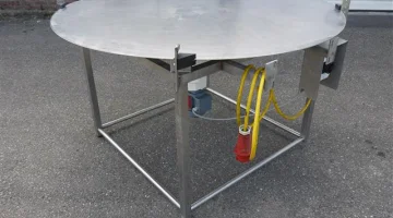 Polyketting Mesa giratória de aço inoxidável 150 cm Ø