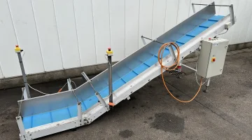 Элеваторный конвейер 380 x 60 см, 80 см по горизонтали, 300 см по наклону