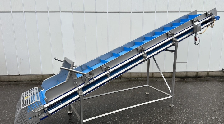 Elevator incline conveyor stainless steel 500 x 50 cm