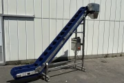 Elevator incline conveyor stainless steel frame with PP Modulair belt