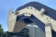 Elevator incline conveyor stainless steel frame with PP Modulair belt