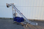 Elevator incline conveyor stainless steel frame with PP Modulair belt