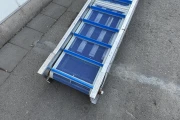 Elevator incline conveyor stainless steel with mesh belt 435 x 40 cm