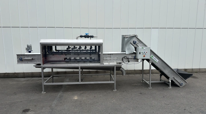Falhun washing machine for vegetables in bundles, with leaves, in crates or loose
