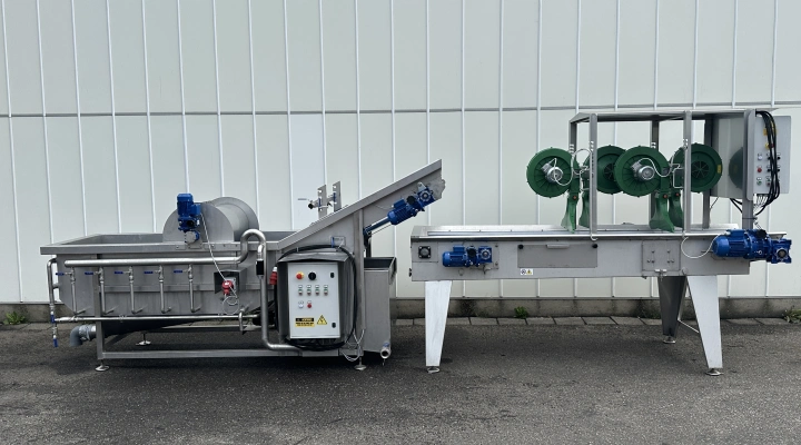 Favrin washing machine for vegetables for leafy crops with dryer