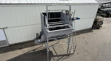 Flauw Опрокидыватель контейнеров с бункером и нижним конвейером