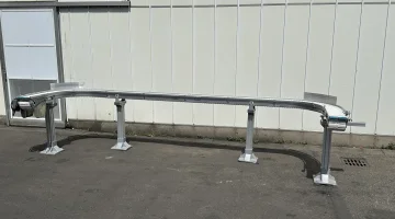 Flex Industries Криволинейный конвейер Разворот на 180° ширина 18 см