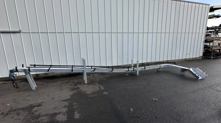 FS solutions curved conveyor with modular belt 725+curve 90°