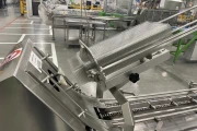 Mondini E350 tray top seal packaging machine with denester