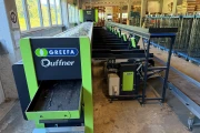 Greefa CombiSort apple & fruit sorting machine 2 line with water dumper ,automatix box fillers and palletiser