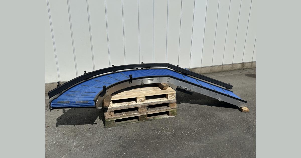 Greymans Paktech curved conveyor inclined 50 cm wide 90° • Duijndam ...