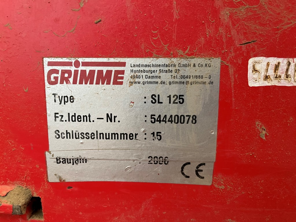 ���������� ��������� Grimme SL125 ��� �������� ��������� � ����