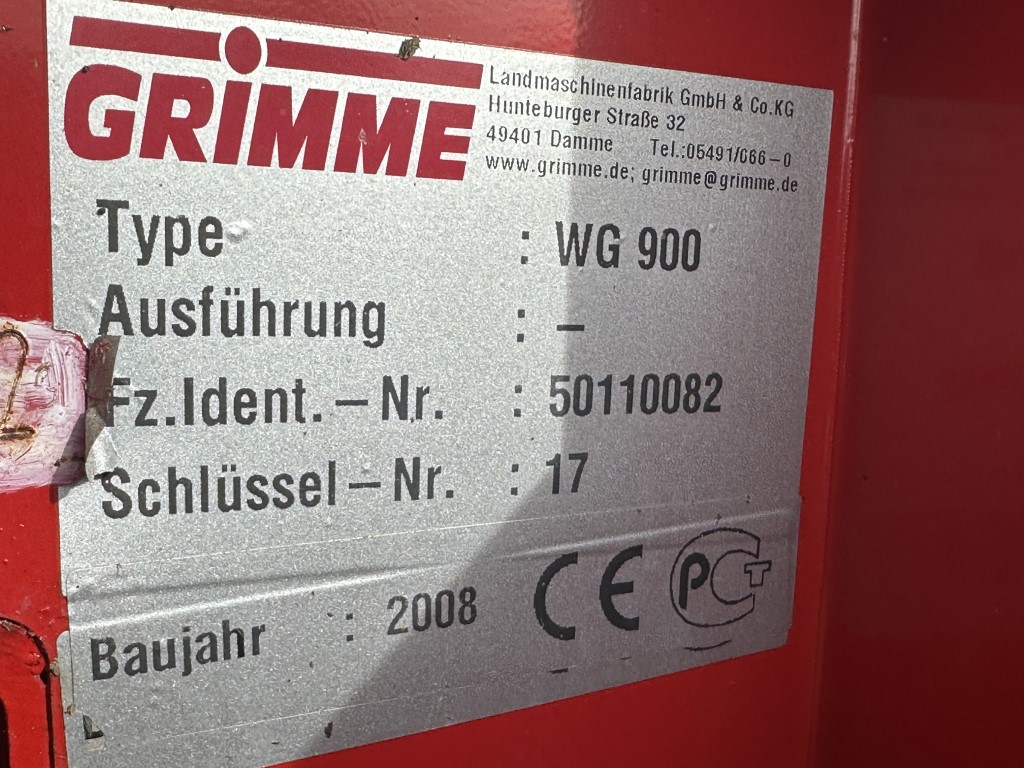 ������������� ������ ��� ��������������� ���������� Grimme WG900