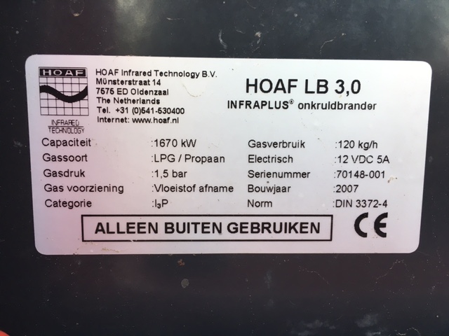 Hoaf weedburner 300 см