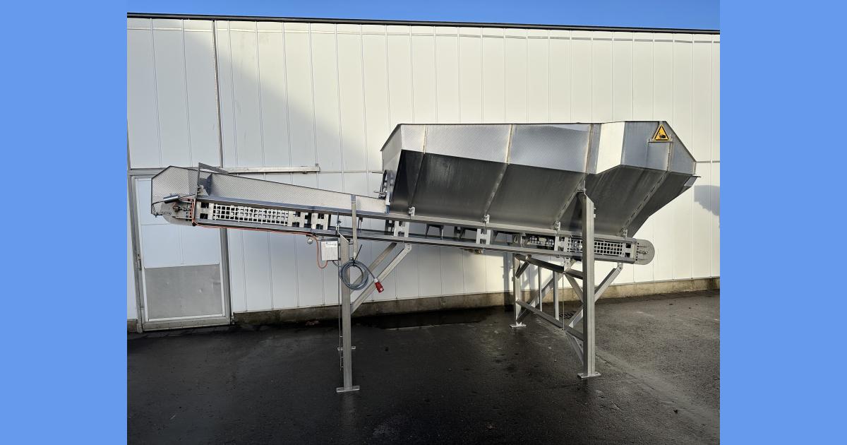 Innotec Systems dosing hopper conveyor 510 cm x 77 cm stainless steel ...