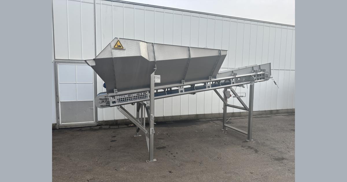 Innotec Systems dosing hopper conveyor 490 x 77 cm stainless steel ...