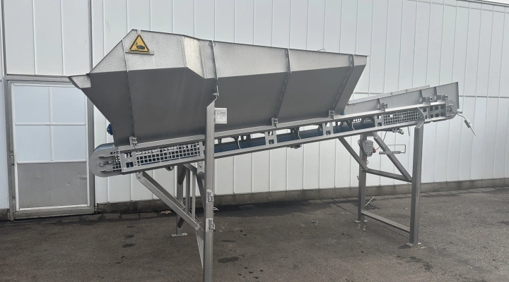 Innotec Systems dosing hopper conveyor 490 x 77 cm stainless steel