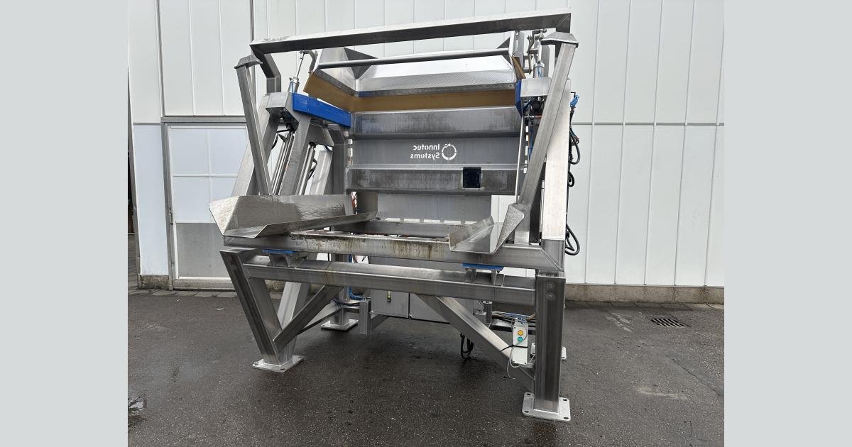 Innotec Systems box tipper Stainless steel • Duijndam Machines