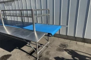 Inspection conveyor 400 x 82 cm stainless steel frame