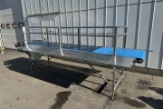 Inspection conveyor 400 x 82 cm stainless steel frame