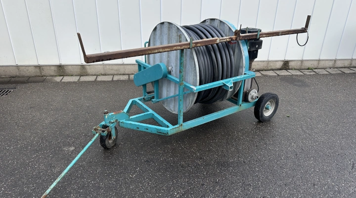 Irriland hosereel used for cleaning warehouse