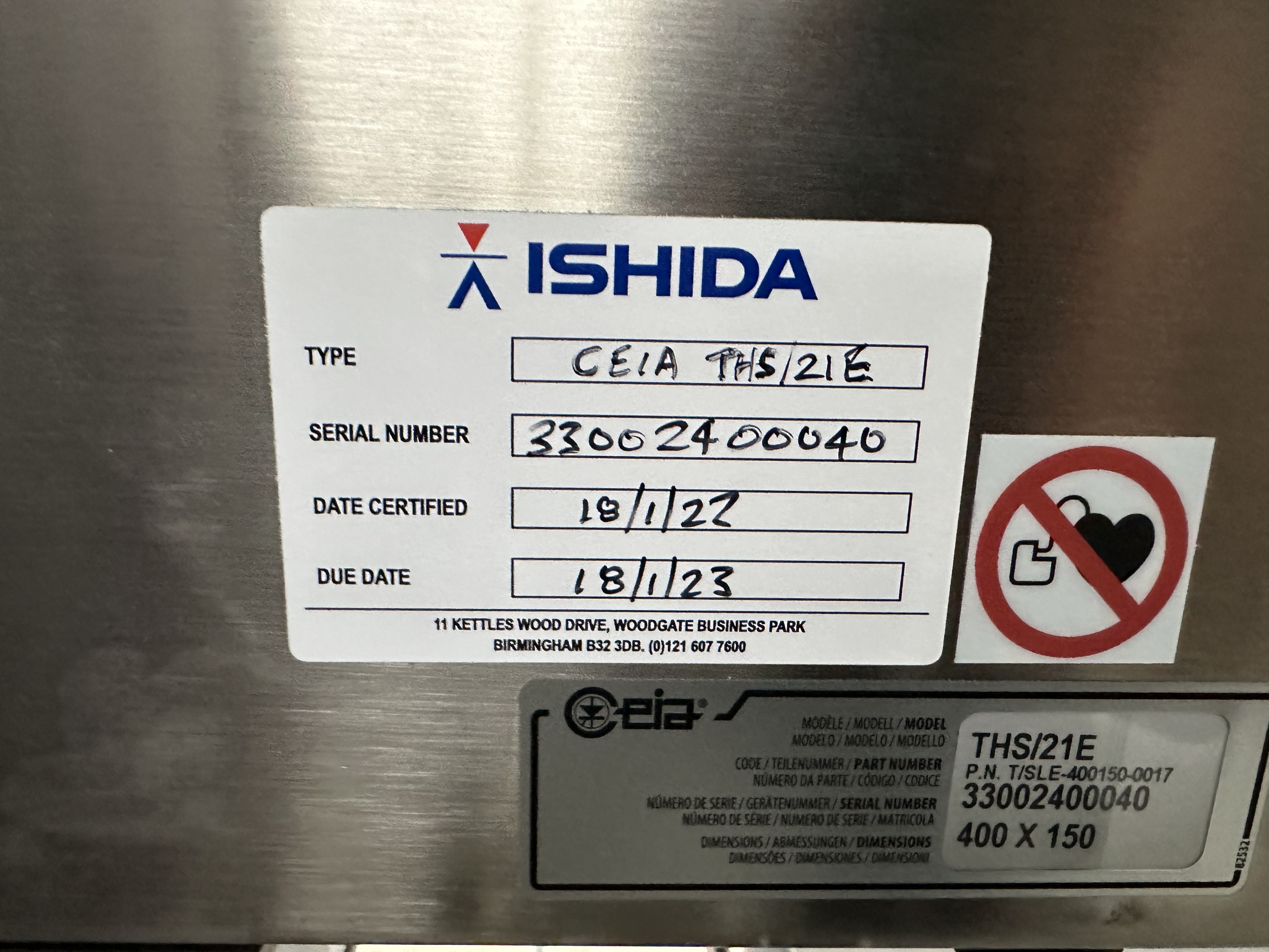 ����������� ��� Ishida DACS-G-S015-34-SS-MH � �����������������