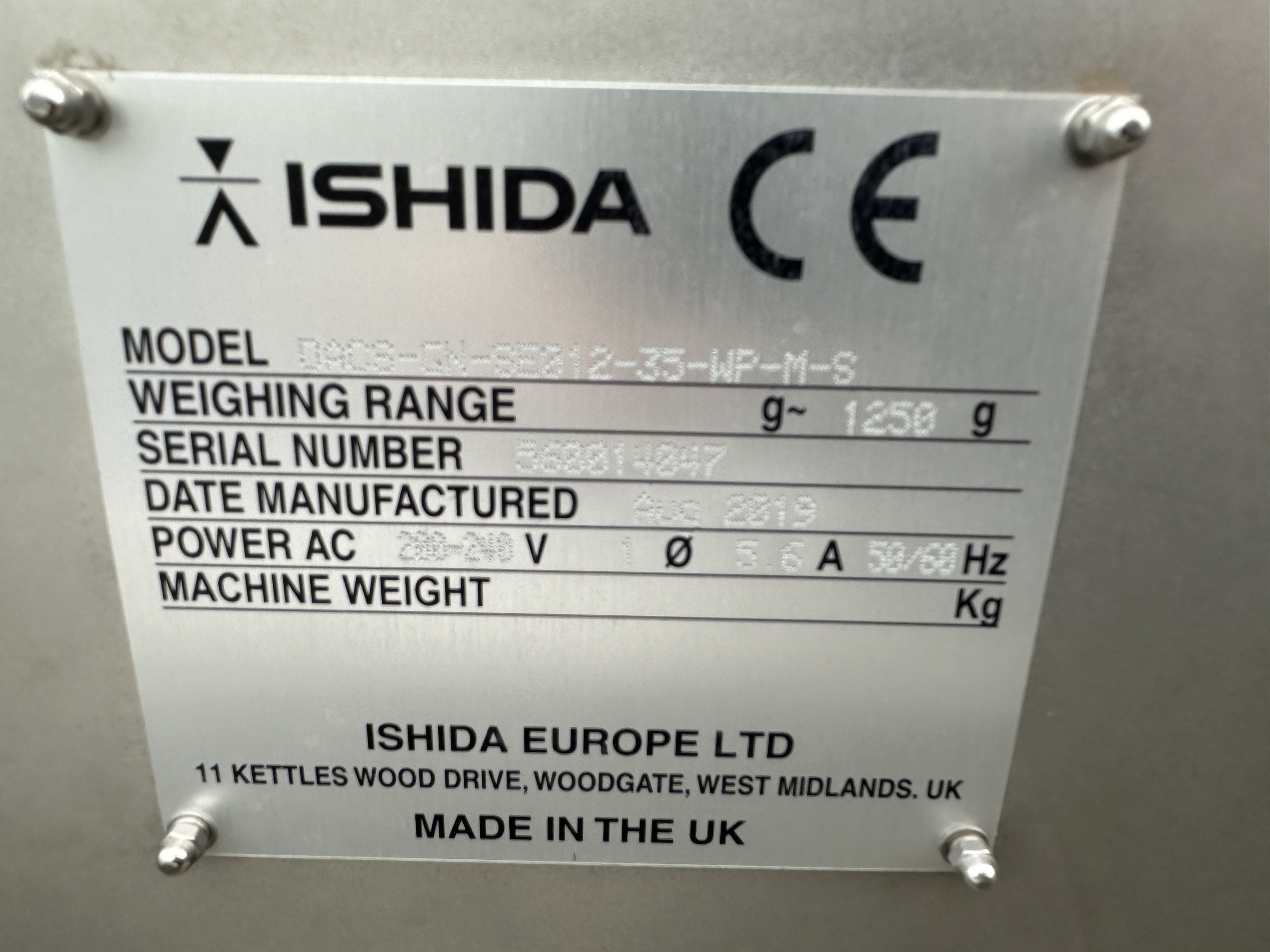 Ishida DACS-GN-SE012-35-WP-M-S ������������ ������������ ����������� � ���������������