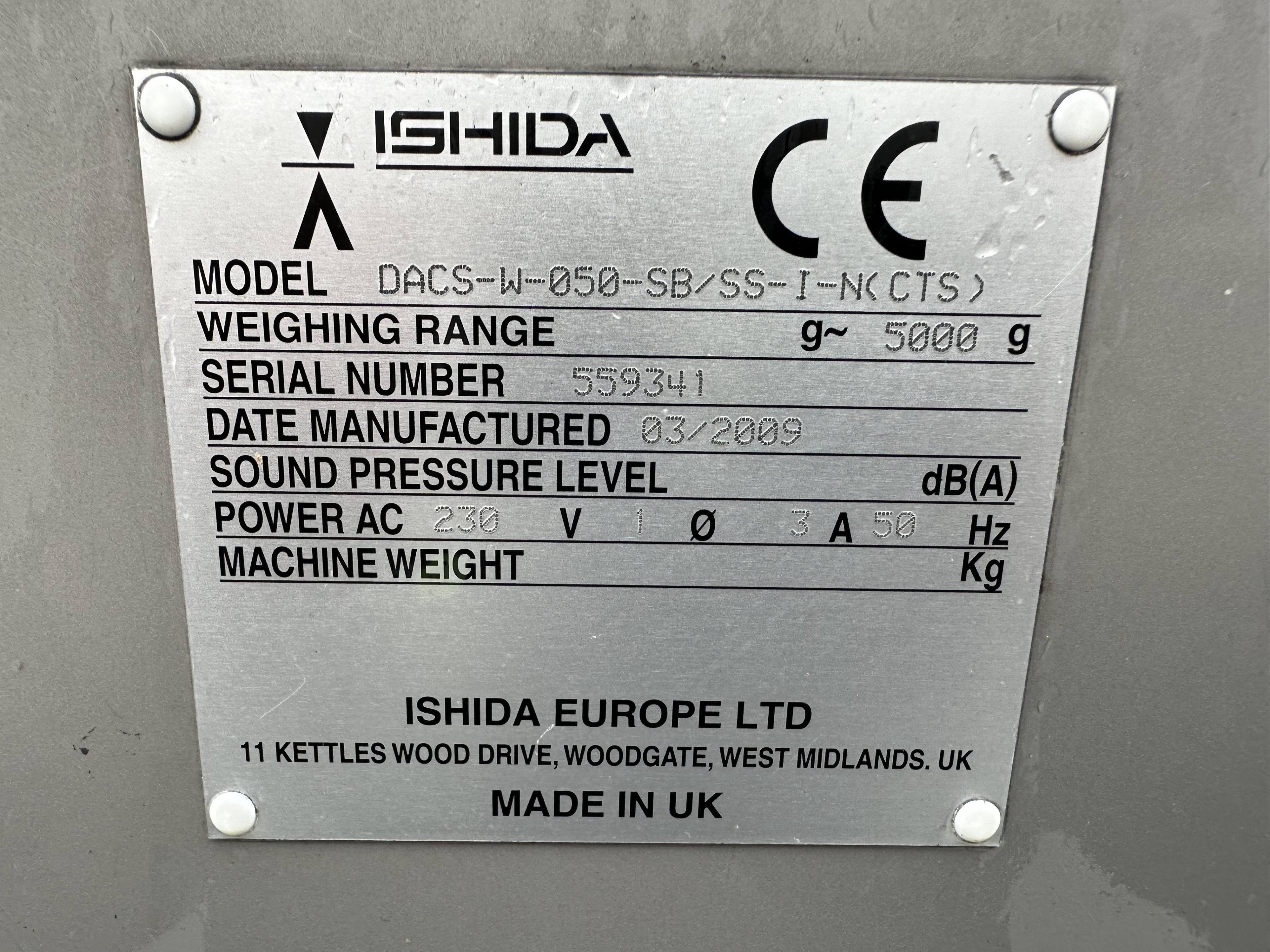 Ishida DACS-W-050