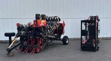 J.J. Broch T-3 récolteuse d'ail 3 rangées
