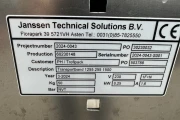 Janssen Technical Solutions conveyor stainless steel with modular conveyor 155 x 26,5 cm