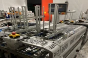 Jasa PGS 2100 + SOM-2000 double lane sleeving machine for carboard tray packing
