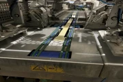 Jasa PGS 2100 + SOM-2000 double lane sleeving machine for carboard tray packing