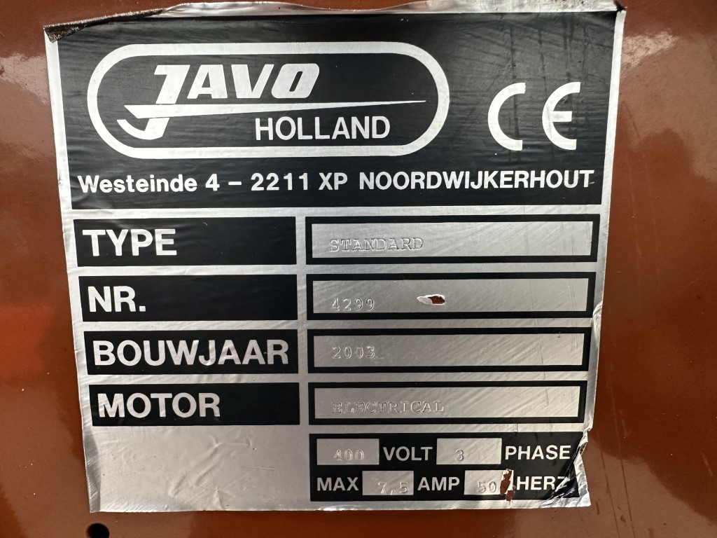 Javo Standaard potting machine with double pneumatic pot dispenser and discharger