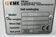 KMK roller inspection conveyor 250 x 80 cm with discharge conveyor