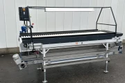 KMK roller inspection conveyor 250 x 80 cm with discharge conveyor