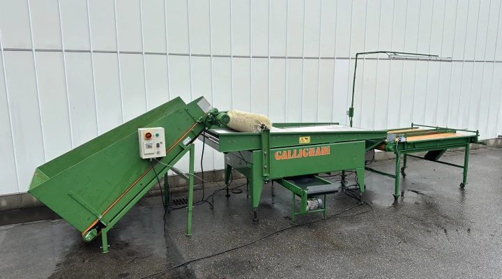 Gallignani chunk/length grading machine with supply and inspection conveyor