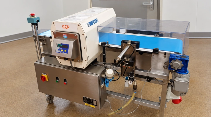 Loma Lock Inspection Systems MET 30+ metal detector with pusher