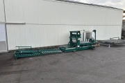 Maf Roda box tipper 120 x 120 cm boxes with roller conveyor
