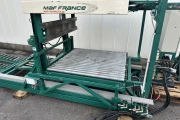 Maf Roda box tipper 120 x 120 cm boxes with roller conveyor