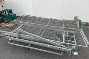 Maf Roda box tipper 120 x 120 cm boxes with roller conveyor