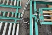 Maf Roda box tipper 120 x 120 cm boxes with roller conveyor