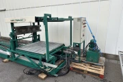 Maf Roda box tipper 120 x 120 cm boxes with roller conveyor