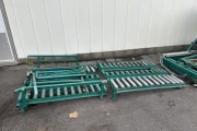Maf Roda box tipper 120 x 120 cm boxes with roller conveyor