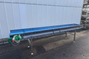 Martin Stolze conveyor aluminium 410 x 66,5 cm with stainless steel side profiles