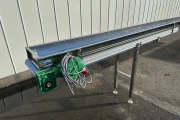 Martin Stolze conveyor aluminium 770 cm x 37 cm with stainless steel side profiles