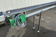 Martin Stolze conveyor aluminium 830 cm x 37 cm with stainless steel side profiles
