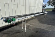 Martin Stolze conveyor aluminium 830 cm x 37 cm with stainless steel side profiles